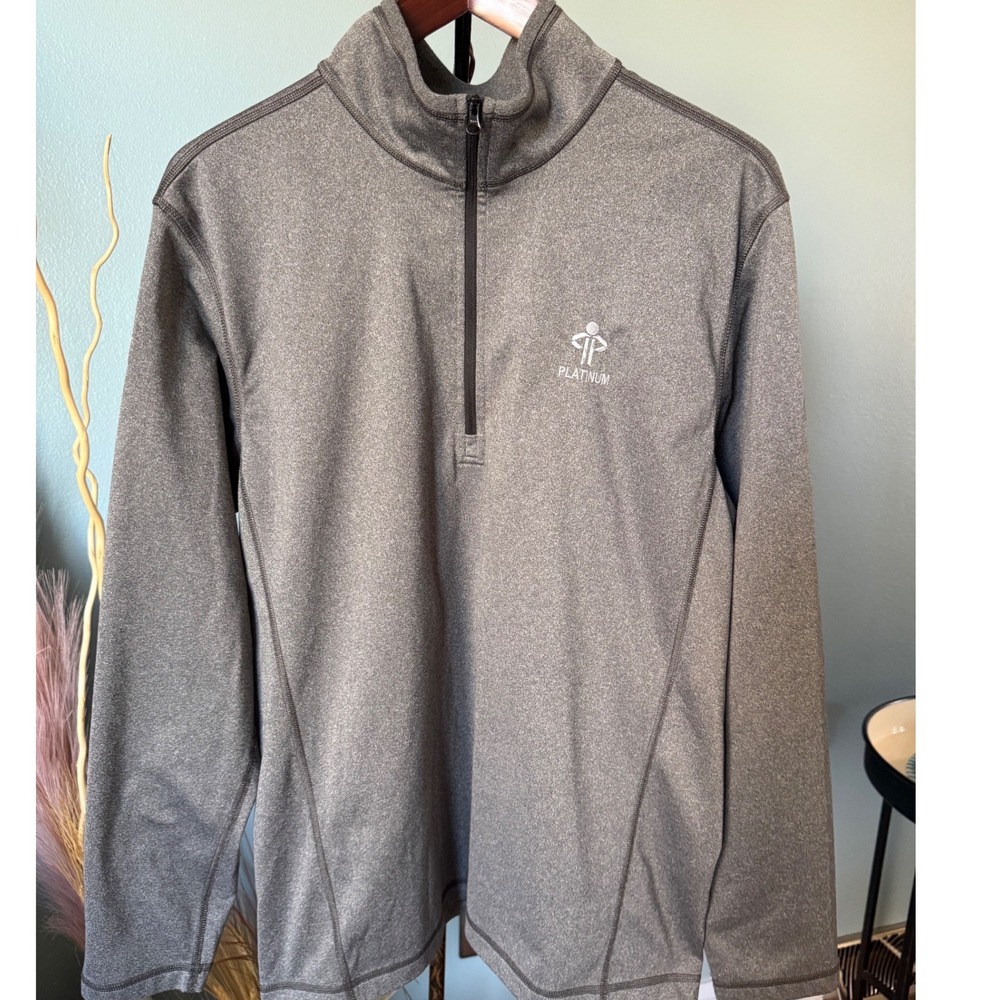 The North Face Mens‎ Quarter Zip Pullover Gray Platinum McCarthy Large L/G